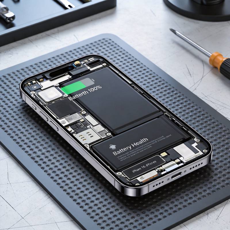 iPhone 16 电池鼓包更换维修后