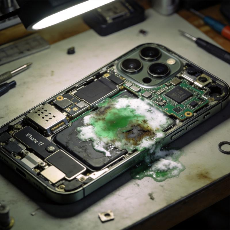 iPhone 17 进水不开机修复维修前