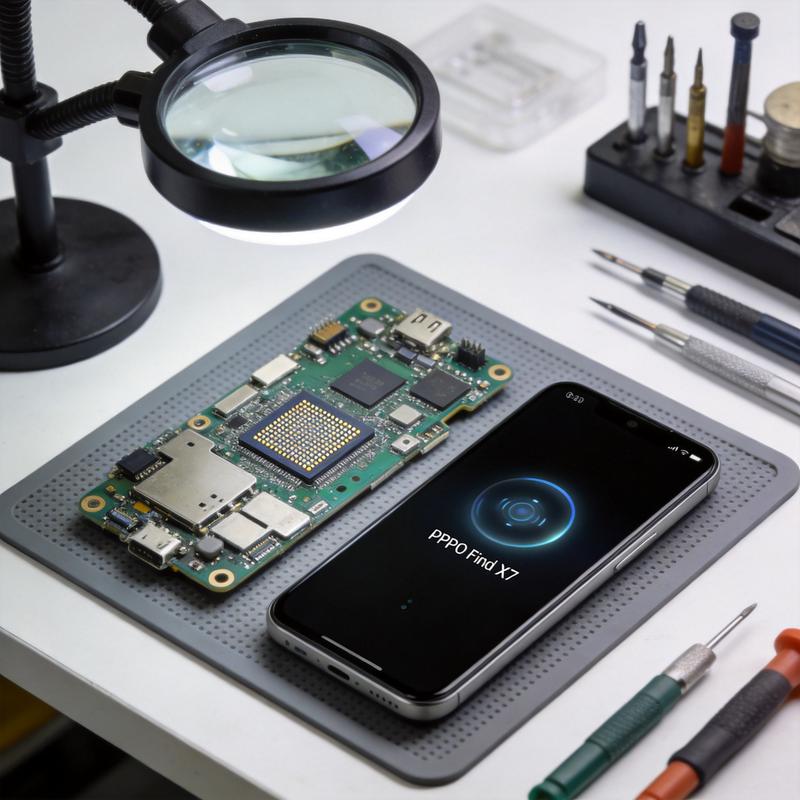 OPPO Find X7 CPU烧毁芯片级更换维修后