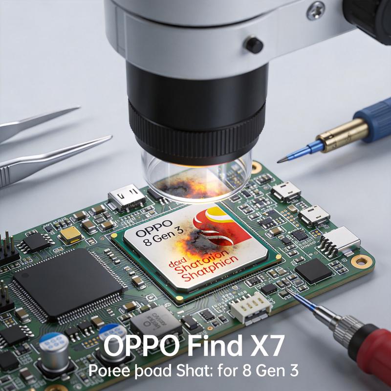 OPPO Find X7 CPU烧毁芯片级更换维修前
