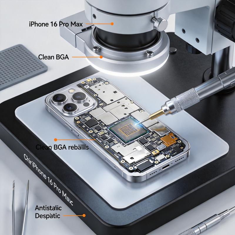 iPhone 16 Pro Max CPU虚焊不开机修复维修后