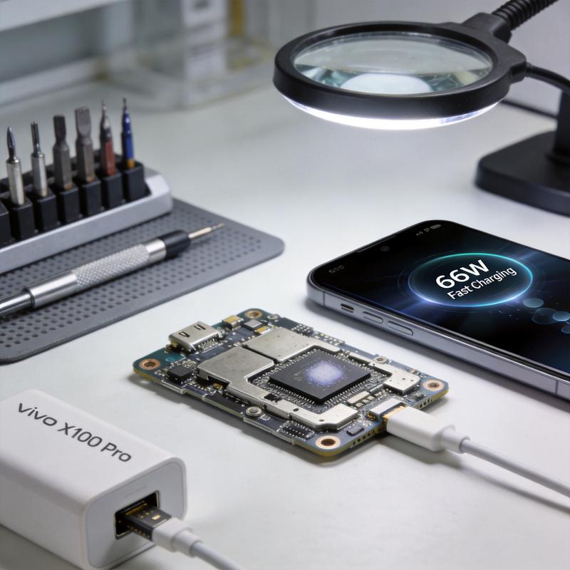 vivo X100 Pro 充电IC短路不开机维修后